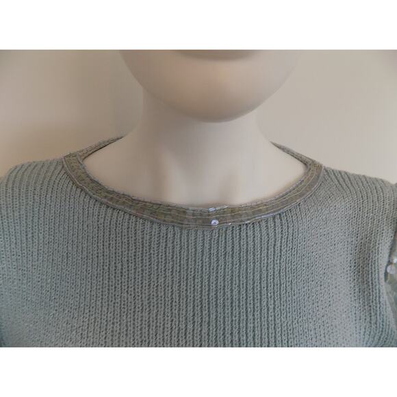 Vintage Don Sayres for Wellmore knit dress sequin sleeves wool blend size 6 - Picture 5 of 11